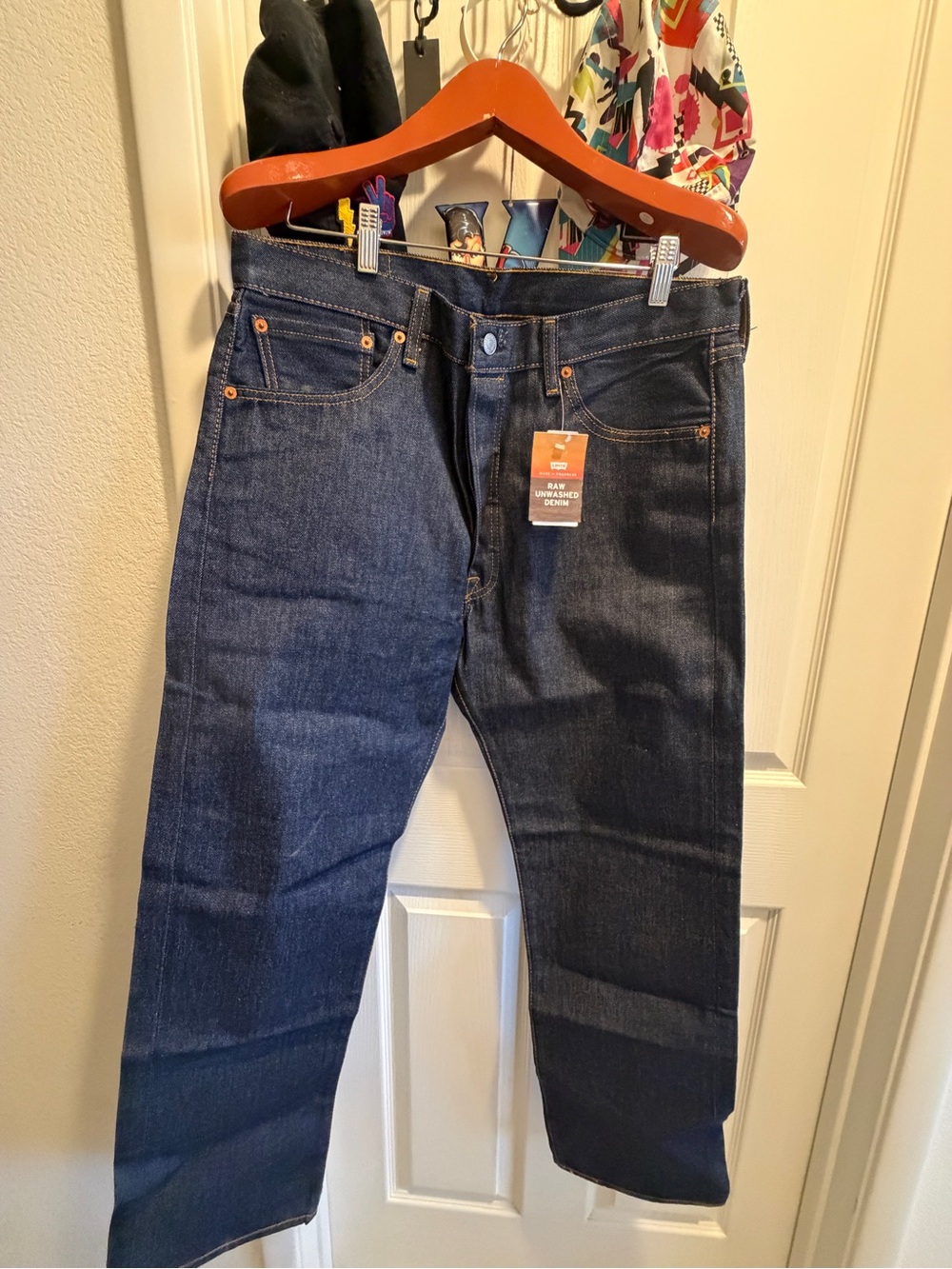 Levi's Straight Raw Denim Jeans